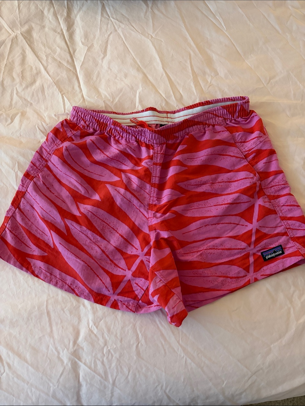 Patagonia Women’s Pink/Red Printed Baggies Shorts